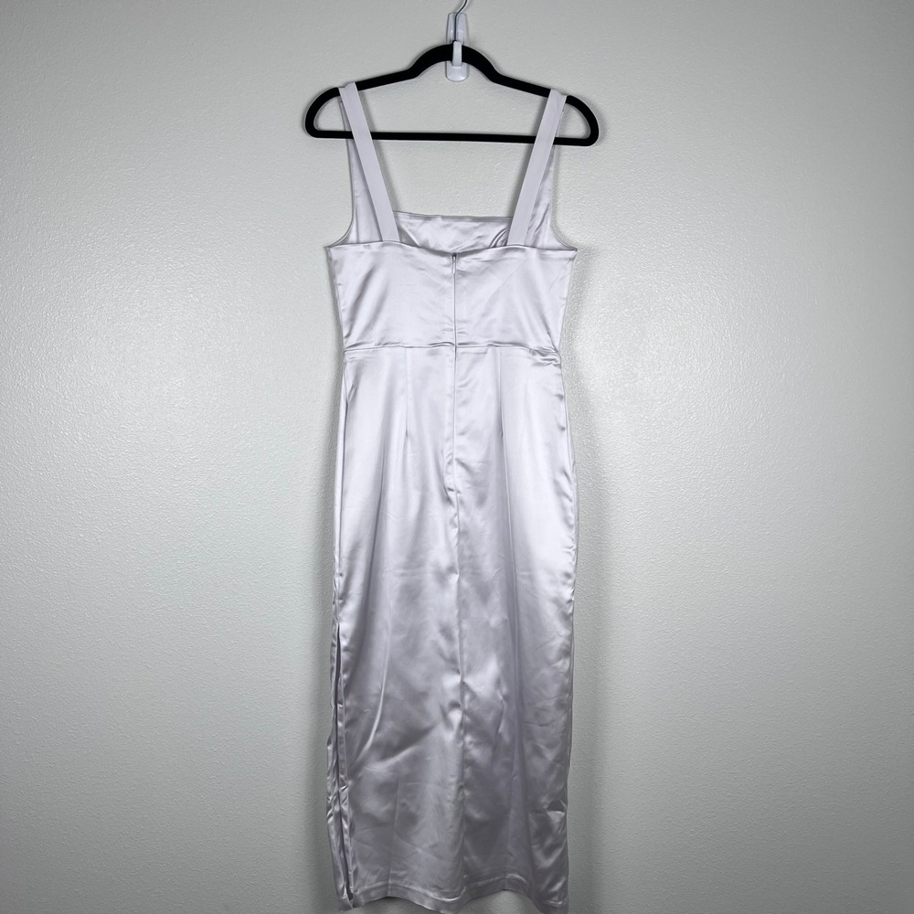 Abercrombie‎ & Fitch Women's Sculpting Stretch Satin Midi Dress Sz M NWT - Picture 9 of 10